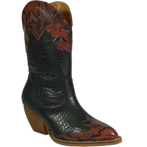 ARiderGirl Sally Women's Western Knee High Mid Calf Stacked Heel Boots in Kuwait