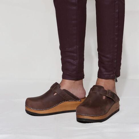 Kebba - Handmade Wooden Clog Mules, Liliane in Saudi Arabia