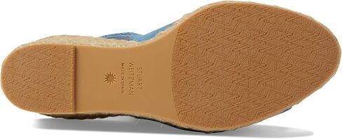 Stuart Weitzman Women's Island Peep-Toe Espadrille Wedge White/Natural in Saudi Arabia