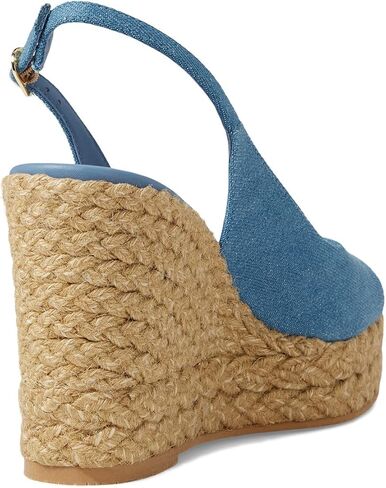 Stuart Weitzman Women's Island Peep-Toe Espadrille Wedge White/Natural in Saudi Arabia