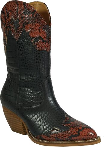 ARiderGirl Sally Women's Western Knee High Mid Calf Stacked Heel Boots in Saudi Arabia