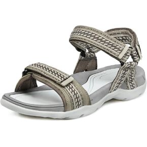 صنادل المشي النسائية من GRITION مفتوحة عند الأصابع، صنادل نسائية صيفية مسطحة للاستخدام الخارجي، صنادل المشي لمسافات طويلة سريعة الجفاف خفيفة الوزن in Kuwait