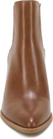 Womens Booties Pointed Toe Stacked Heel Fashion Chelsea Ankle Boots in Kuwait