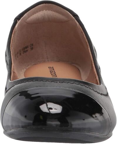 Amazon Essentials Women's Cap Toe Ballet Flat, Black, 12 in Saudi Arabia