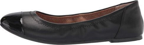 Amazon Essentials Women's Cap Toe Ballet Flat, Black, 12 in Saudi Arabia