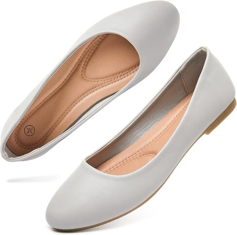 Hash Bubbie Women's Flats Shoes Ballet Flats Dress Shoes Comfortable PU Leather Slip on Shoes for Women in Saudi Arabia