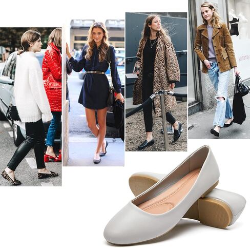 Hash Bubbie Women's Flats Shoes Ballet Flats Dress Shoes Comfortable PU Leather Slip on Shoes for Women in Saudi Arabia