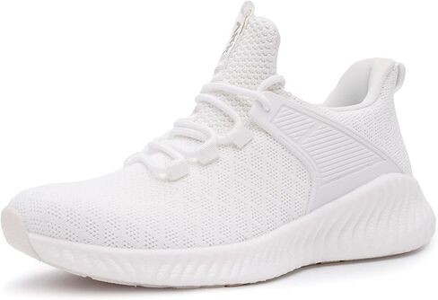 Akk Womens Running Workout Shoes - Non Slip Lightweight Gym Mesh Sneakers for Walking, Tennis, Training, Outdoor Sport White Size 6.5 US in Saudi Arabia