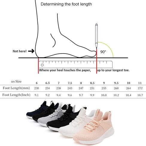 Akk Womens Running Workout Shoes - Non Slip Lightweight Gym Mesh Sneakers for Walking, Tennis, Training, Outdoor Sport White Size 6.5 US in Saudi Arabia