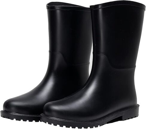 women mid calf rain boots Waterproof Garden Shoes Anti-Slipping Fashion Rubber Out Work rain Shoes in Saudi Arabia