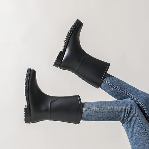 women mid calf rain boots Waterproof Garden Shoes Anti-Slipping Fashion Rubber Out Work rain Shoes in Saudi Arabia