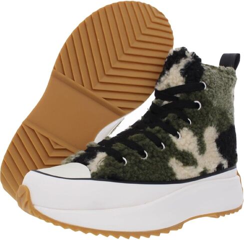 Steve Madden Womens Shaft Faux Fur Fashion Sneakers Green 6.5 Medium (B,M) in Saudi Arabia