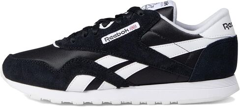 Reebok Women's Classic Nylon Sneaker, Black/White, 10.5 in Kuwait