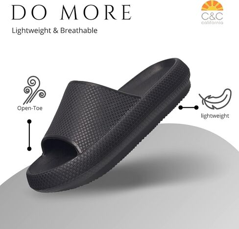 C & C California Women's Comfy Foam Pillow Cloud Slides Non-Slip Quick Drying Indoor Outdoor Sandals in Saudi Arabia