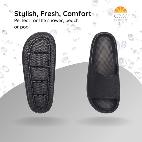 C & C California Women's Comfy Foam Pillow Cloud Slides Non-Slip Quick Drying Indoor Outdoor Sandals in Saudi Arabia