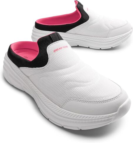 DREAM PAIRS Women's Slip on Walking Mules Shoes, Lightweight Non Slip Sneakers with Removable Insole - Breathable Knit Mesh Upper - Platform Casual Mules Flats Indoor Outdoor in Saudi Arabia