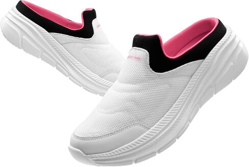 DREAM PAIRS Women's Slip on Walking Mules Shoes, Lightweight Non Slip Sneakers with Removable Insole - Breathable Knit Mesh Upper - Platform Casual Mules Flats Indoor Outdoor in Saudi Arabia