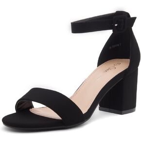 Shoe Land Low Block Heels for Women 2.5 Inch Chunky Thick Heel Sandals Square Open Toe Slingback Ankle Strap Dress Sandals with Double Bowknots for Wedding Party Prom in Saudi Arabia