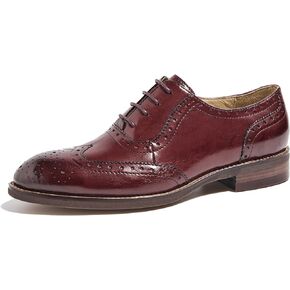 U-lite Women's Perforated Lace-up Wingtip Leather Flat Oxfords Vintage Oxford Shoes Brogues