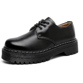 حذاء أكسفورد نسائي عتيق من MEMON، حذاء بدون كعب كاجوال برباط للنساء، حذاء أكسفورد ذو نعل سميك وكعب منخفض، حذاء مريح in Kuwait