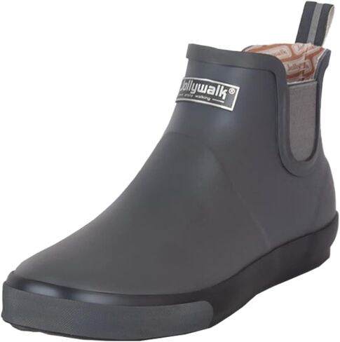 المرأة الكاحل احذية المطر مقاوم للماء حذاء للحديقة المضادة للانزلاق أحذية المطر نعل مطاطي للجنسين سطح السفينة الأحذية حجم كبير 10.5 in Kuwait