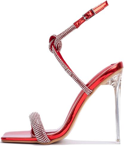 Women Rhinestone Clear High Heel Sandals in Saudi Arabia