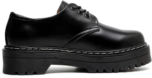 حذاء أكسفورد نسائي عتيق من MEMON، حذاء بدون كعب كاجوال برباط للنساء، حذاء أكسفورد ذو نعل سميك وكعب منخفض، حذاء مريح in Kuwait