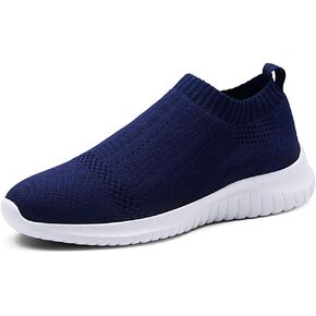 TIOSEBON Women's Walking Sock Shoes Elastic Knit Lightweight Slip on Breathable Yoga Sneakers