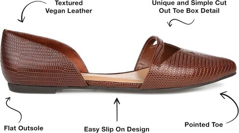 Journee Collection Womens Braely D'Orsay Flats with Pointed-Toe and Slip-On Design in Saudi Arabia
