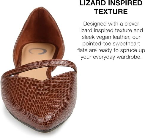 Journee Collection Womens Braely D'Orsay Flats with Pointed-Toe and Slip-On Design in Saudi Arabia