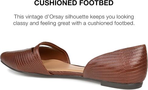 Journee Collection Womens Braely D'Orsay Flats with Pointed-Toe and Slip-On Design in Saudi Arabia