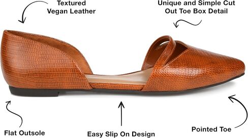 Journee Collection Womens Braely D'Orsay Flats with Pointed-Toe and Slip-On Design in Saudi Arabia