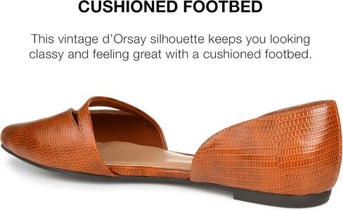 Journee Collection Womens Braely D'Orsay Flats with Pointed-Toe and Slip-On Design in Saudi Arabia
