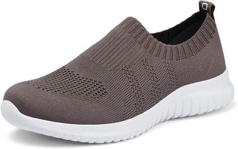 TIOSEBON Women's Walking Slip On Sock Knit Shoes | Lightweight Breathable Mesh Sneakers, Cushioned Sole, Casual Comfortable for All-day Standing, teachers & Travel in Saudi Arabia