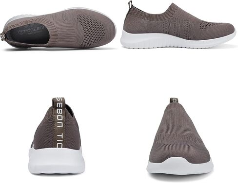TIOSEBON Women's Walking Slip On Sock Knit Shoes | Lightweight Breathable Mesh Sneakers, Cushioned Sole, Casual Comfortable for All-day Standing, teachers & Travel in Saudi Arabia