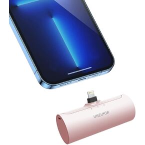 Mini Portable Charger Built in Cable 5000mAh Power Bank Ultra-Compact Battery Pack Phone Charger Portable Fast Charging Compatible with iPhone 14/14 Pro Max/13/13 Mini/13 Pro Max/12/12 (Black)