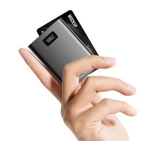 Portable Charger 22.5W 3.1A, Ultra-Compact & Metal 10000mah PD3.0 USB C in & out Power Bank Fast Charging QC4.0 Tri-Output, MRGLAS [LED Display & Flashlight] Phone Charger Compatible iPhone 13,Samsung