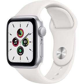 Apple Watch SE (GPS, 40mm) - Silver Aluminum Case with White Sport Band (Renewed) in Saudi Arabia