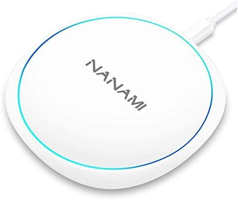 Wireless Charger Pad - NANAMI Wireless Charging Pad Compatible with iPhone 16/15/14/13/12 Pro/12 Pro Max, Qi Charger Dock for Samsung Galaxy S24/S23/S22/S21/S20, Phone Charger for Airpods 3/2/Pro in Kuwait