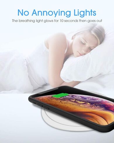Wireless Charger Pad - NANAMI Wireless Charging Pad Compatible with iPhone 16/15/14/13/12 Pro/12 Pro Max, Qi Charger Dock for Samsung Galaxy S24/S23/S22/S21/S20, Phone Charger for Airpods 3/2/Pro in Kuwait