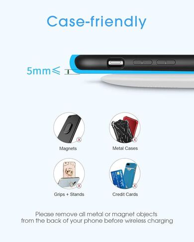 NANAMI Fast Wireless Charger [2 Pack] - Qi Certified Wireless Charging Pad for iPhone 15/14/13/13 Pro/12/SE 2020/11 Pro/XS Max,10W for Samsung Galaxy S24/S23/S22/S21/S20/S10/S9/Note 20/10,New Airpods in Saudi Arabia