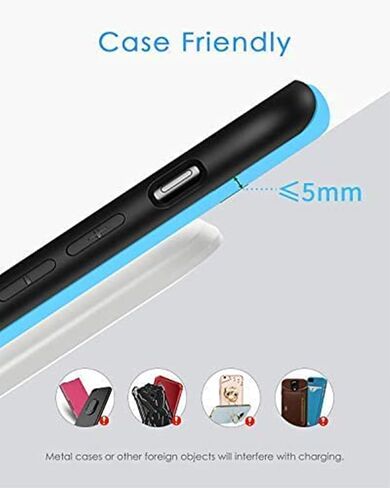 NANAMI Fast Wireless Charger, Qi Certified Wireless Charging Stand with QC3.0 Adapter USB Charger for iPhone 15/14/13/12/SE 2020/11/XS Max,10W Compatible Samsung Galaxy S24/S23/S22/S21/S20/Note 20 in Saudi Arabia