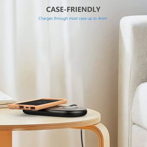 شاحن لاسلكي، وسادة شحن لاسلكية مزدوجة يوتيك لساعة سامسونج جالاكسي 4 كلاسيك/3/أكتيف2/1، جير S4/S3/سبورت، جالاكسي بادز 2/برو/لايف، شاحن سريع غالاكسي S22/S21/S20/S10/S9 (مع محول سريع) in Kuwait