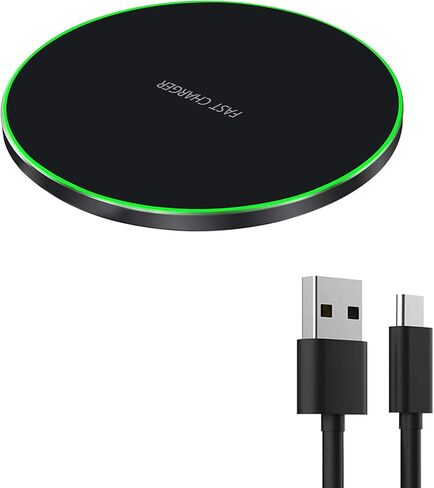 شاحن لاسلكي لسامسونج جالاكسي S22/S22 ألترا/S22+/S21/S21+/S20/S20+/S10/S9/S9+/S8/S7/S6/Note 20، لوحة شحن لاسلكية متوافقة مع آيفون 14/13/12/11/X/XR/8. (لا يوجد محول تيار متردد) in Kuwait