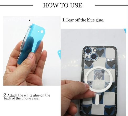 Mgesafe Magnet Sticker, Magnetic Phone case Sticker, Compatible with MagSafe Accessories and Qi Wireless Charger, Suitable for All Smart Phones and iPhone Series in Saudi Arabia