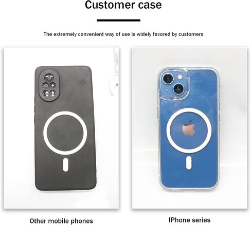 Mgesafe Magnet Sticker, Magnetic Phone case Sticker, Compatible with MagSafe Accessories and Qi Wireless Charger, Suitable for All Smart Phones and iPhone Series in Saudi Arabia