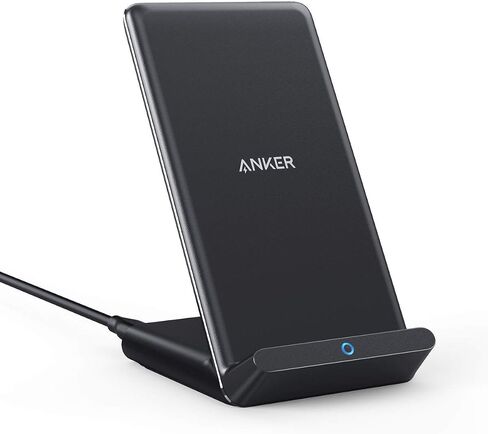 Anker Wireless Charger, 313 Wireless Charger (Stand), 10W Max Qi-Certified Fast Charging iPhone 12, 12 Pro Max, SE, 11, 11 Pro, 11 Pro Max, XR, XS Max, Galaxy S20, S10, S9 (No AC Adapter) in Saudi Arabia