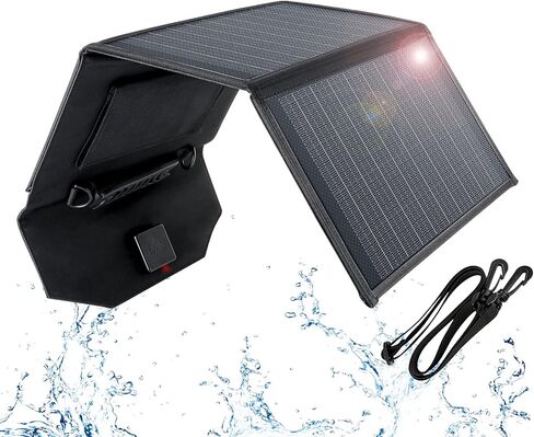 30W Solar Charger, Portable Solar Panel Chargers with Type-C and 2 USB Ports (5V/3A Max), Waterproof Foldable Solar Panel Cell Phone Chargers for Outdoor Camping, Hiking, Backpacking in Saudi Arabia