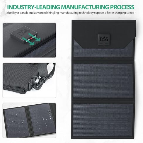30W Solar Charger, Portable Solar Panel Chargers with Type-C and 2 USB Ports (5V/3A Max), Waterproof Foldable Solar Panel Cell Phone Chargers for Outdoor Camping, Hiking, Backpacking in Saudi Arabia