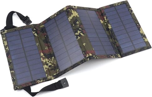 شاحن محمول يعمل بالطاقة الشمسية مع 4 الواح شمسية، مخارج مزدوجة 2 امبير، حزمة خارجية خارجية للايفون والايباد والتابلت بنظام اندرويد، مصفوفة شمسية للمشي لمسافات طويلة والتخييم in Kuwait